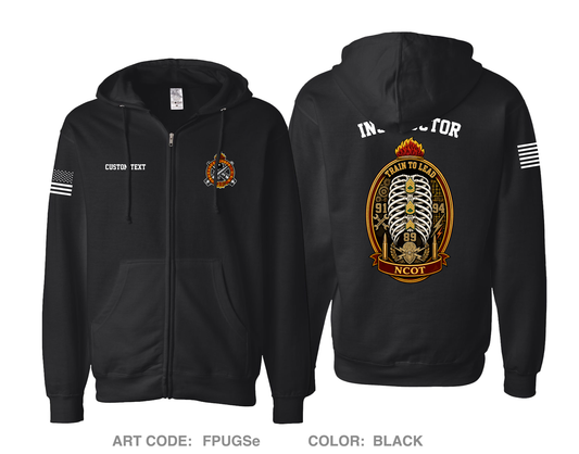CUSTOM 16th Ord Bn, NCOT Comfort Unisex Cotton Blend Full-Zip Hooded Sweatshirt - FPUGSe