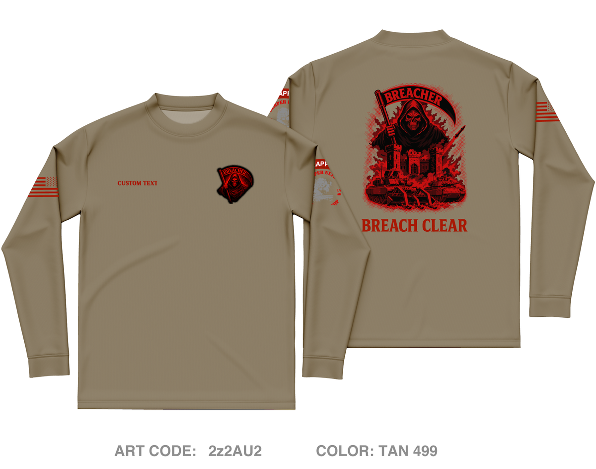 CUSTOM 82CEC-A (BREACHER), 16EN BN Core Men's LS Performance Tee - 2z2AU2