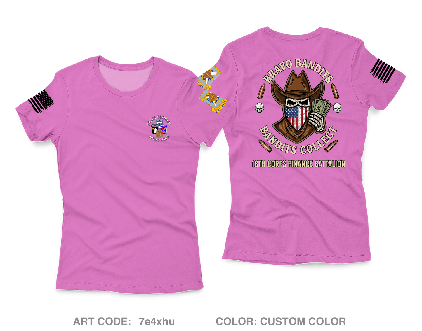 Bravo Company, 18th Corps Finance Battalion Fundraising Collection Core Women's SS Performance Tee - 7e4xhu