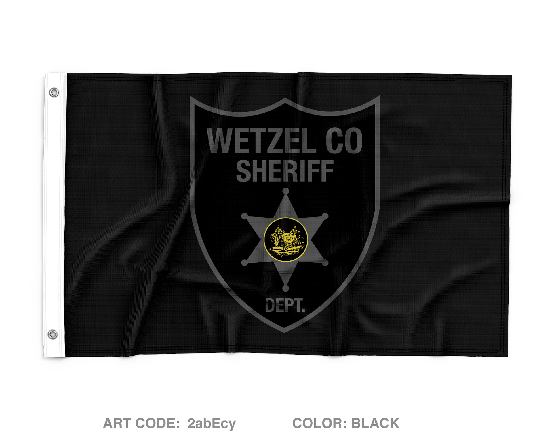 Wetzel County Sheriff Wall Flag - 2abEcy