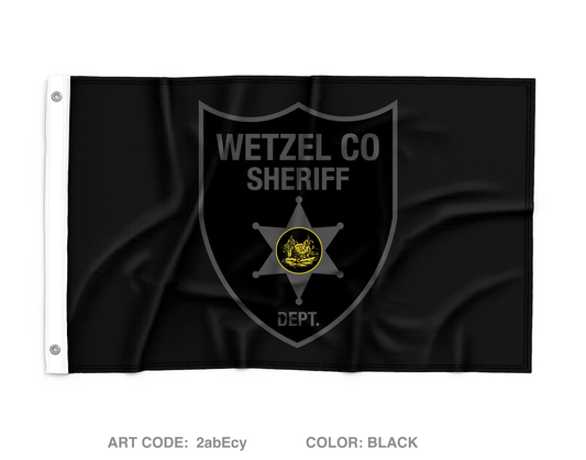Wetzel County Sheriff Wall Flag - 2abEcy