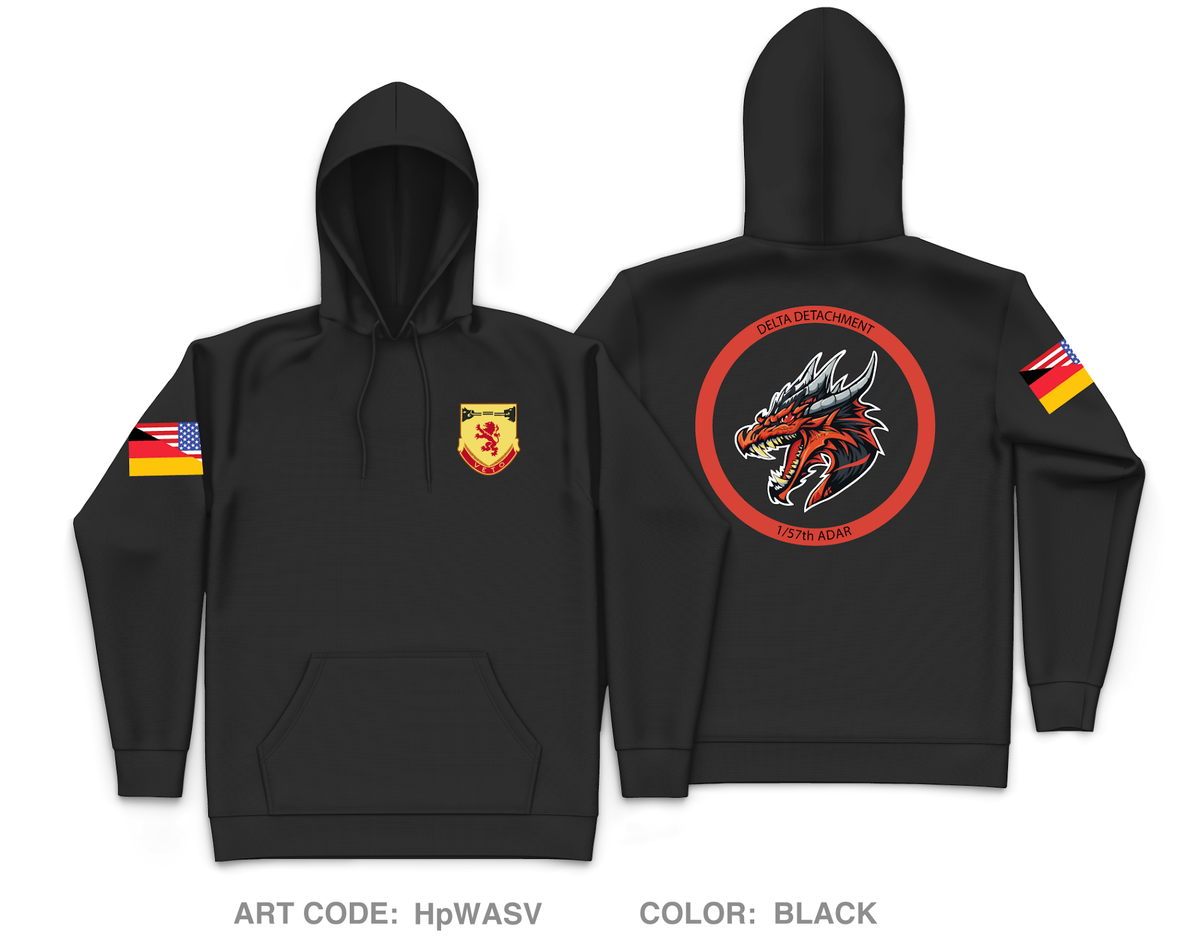 1/57th ADAR DELTA DETACHMENT Core Men's Hooded Performance Sweatshirt - HpWASV