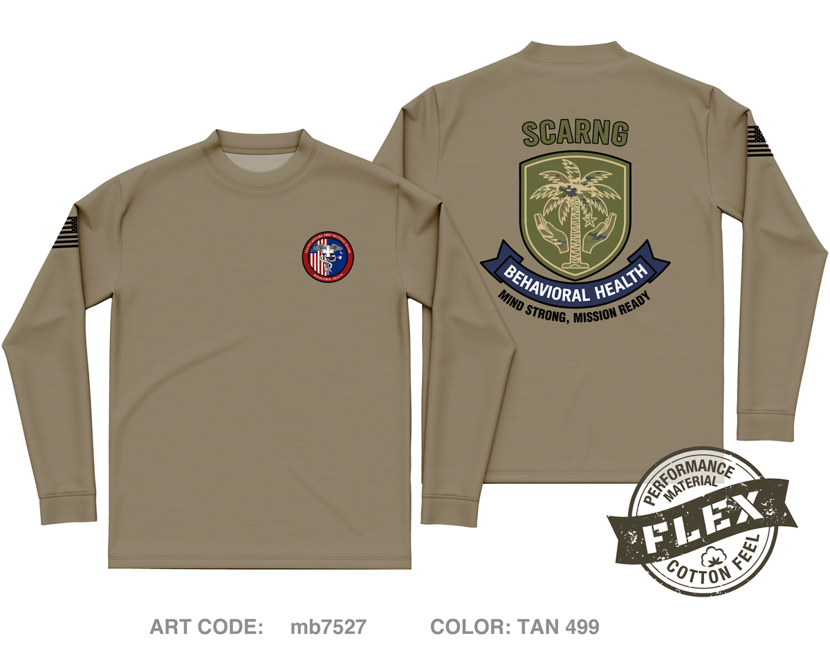 South Carolina Army National Guard (SCARNG) Behavioral Health Section Core Men's LS Flex Performance Tee - mb7527
