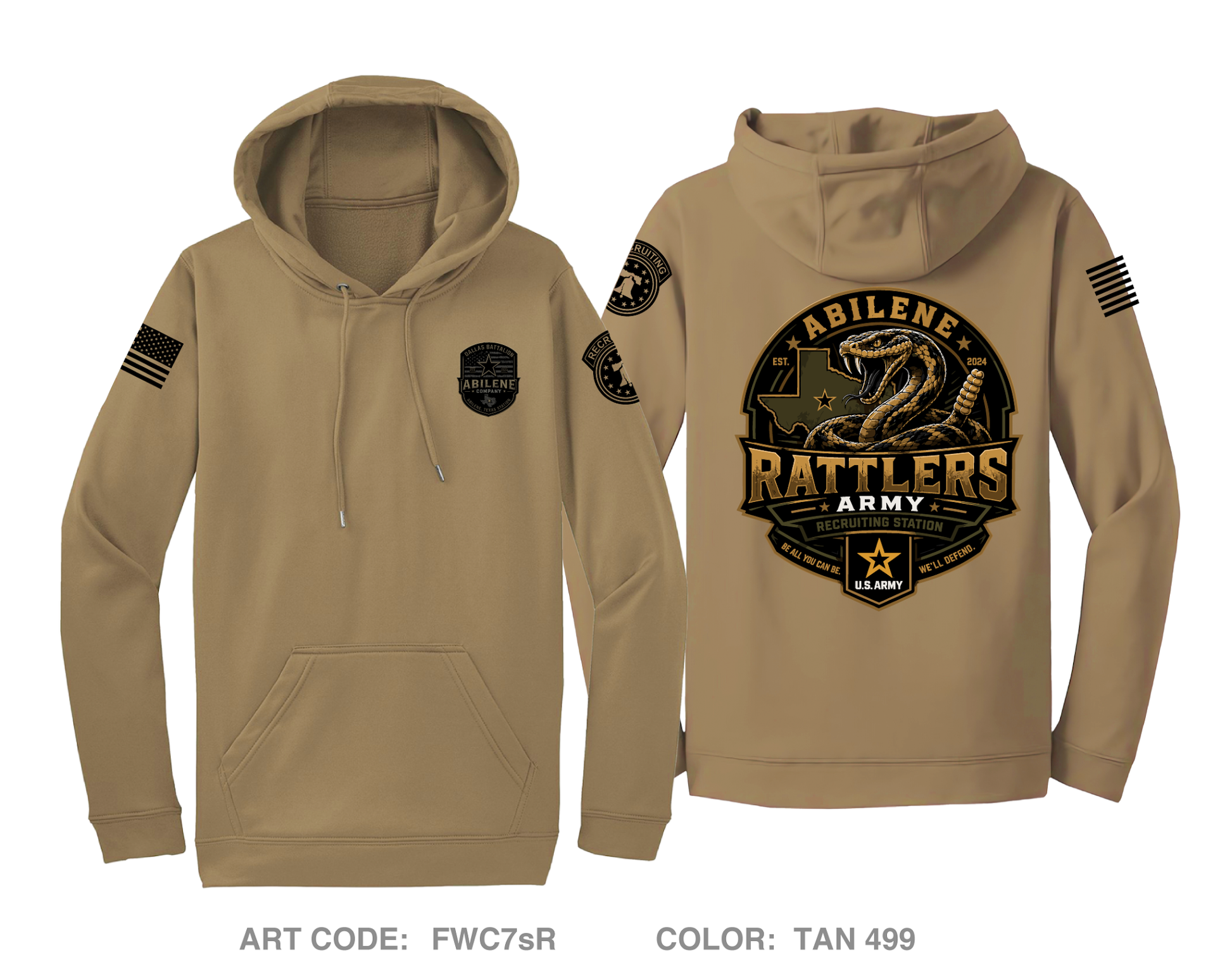 Abilene recruiting station Hi-Tech Performance Hoodie - FWC7sR