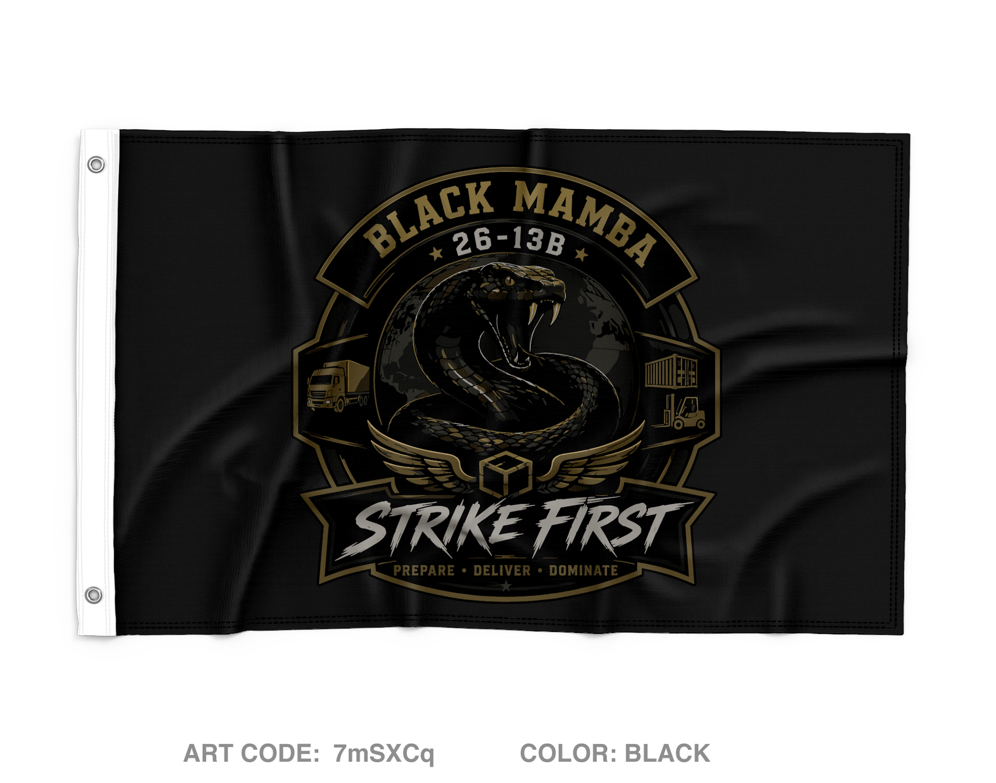 26-13B Black Mambas Fundraising Collection Wall Flag - 7mSXCq