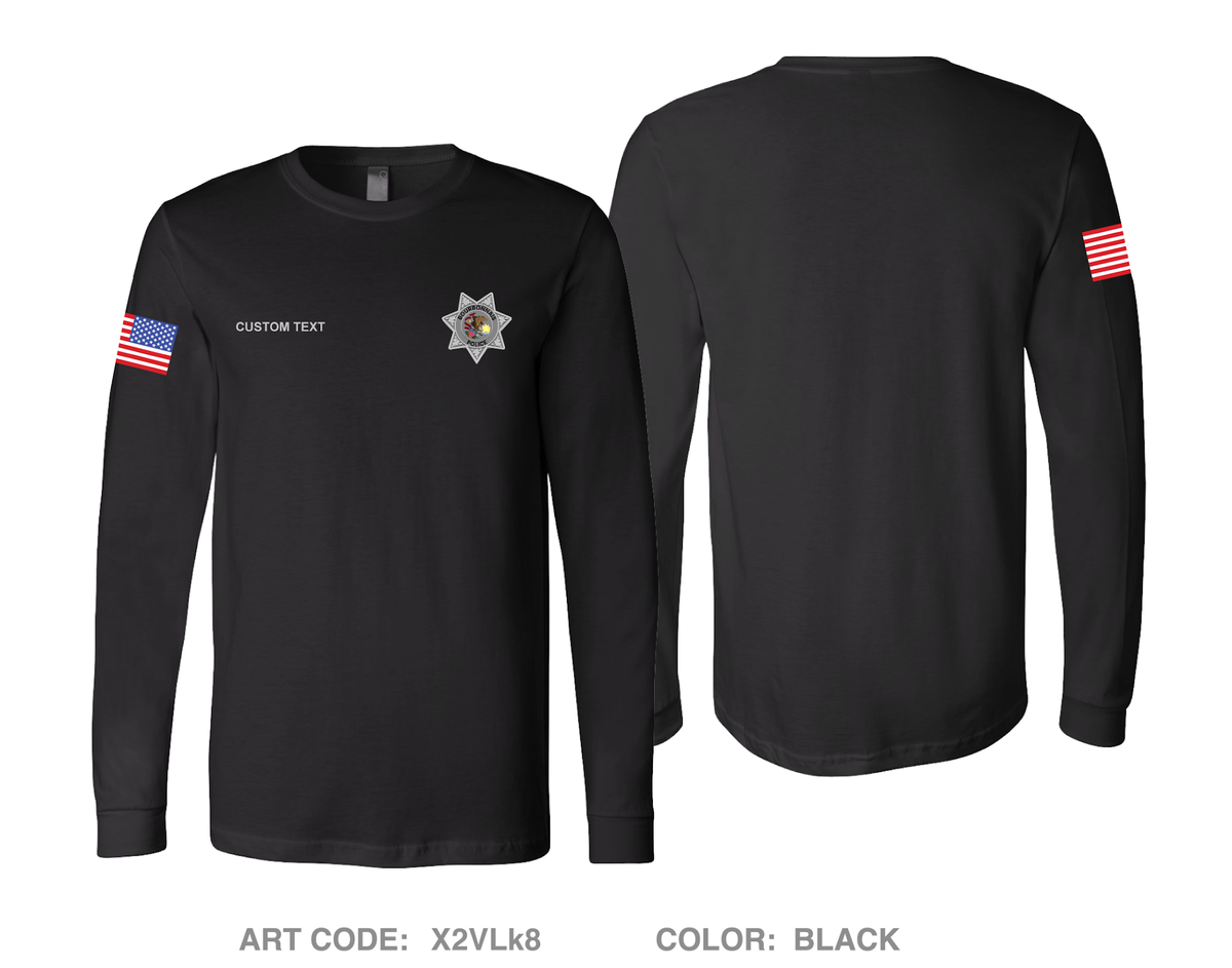 CUSTOM Bourbonnais Police Comfort Unisex Cotton LS Tee - X2VLk8