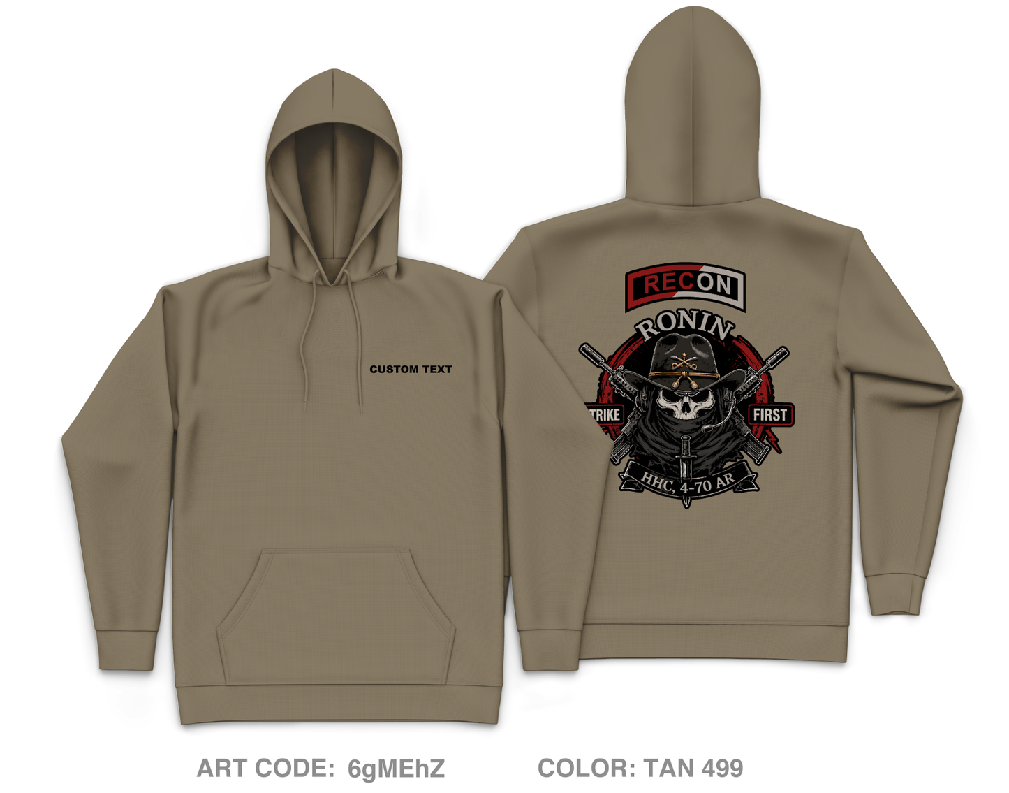 CUSTOM RECON 4-70AR Core Men's Hooded Performance Sweatshirt - 6gMEhZ