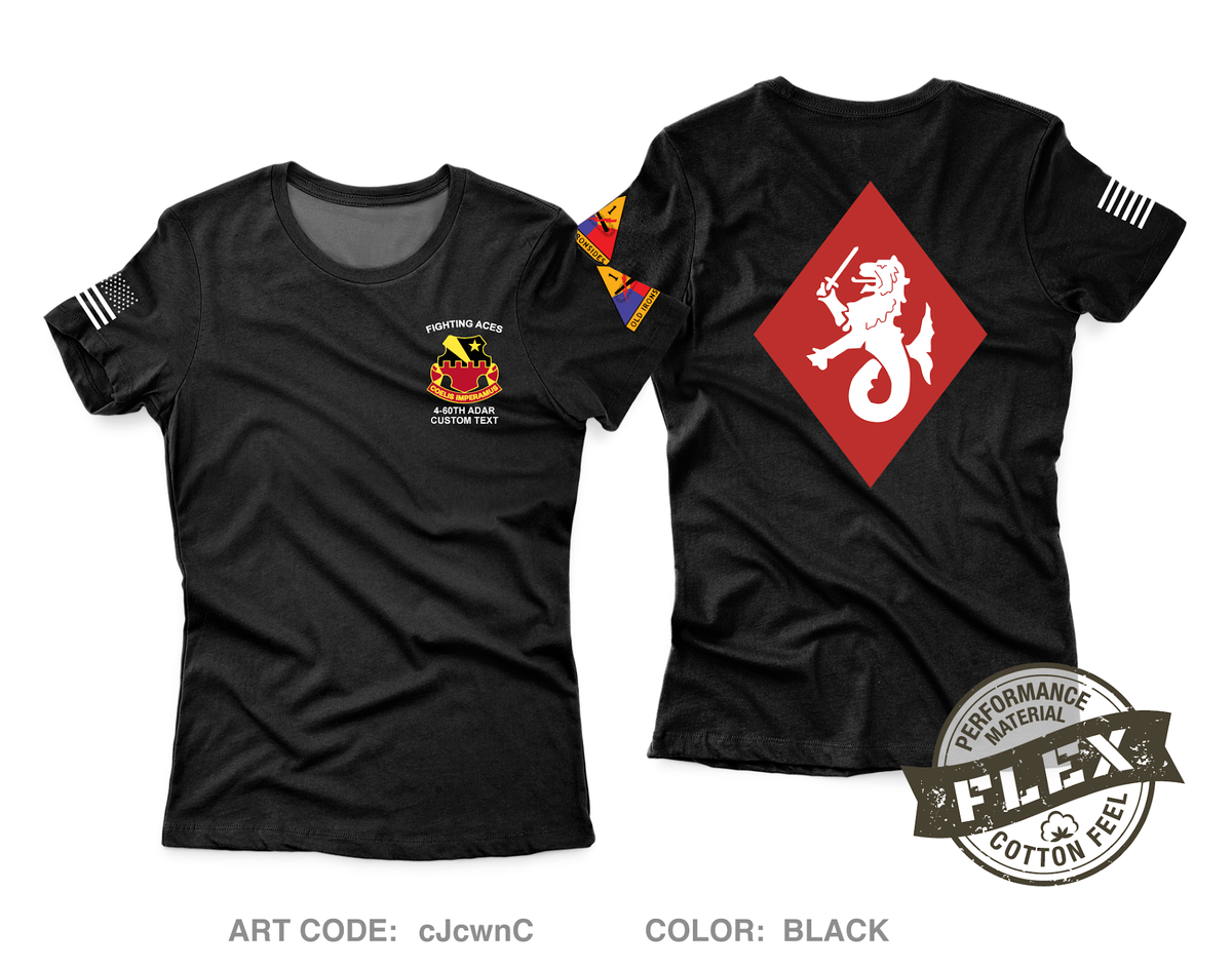 CUSTOM HHB, 4-60th ADAR Core Women's SS Flex Performance Tee - cJcwnC