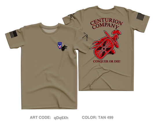 C Co. 1-24 (Centurions) Fundraising Collection Core Men's SS Performance Tee - qDq6Xh