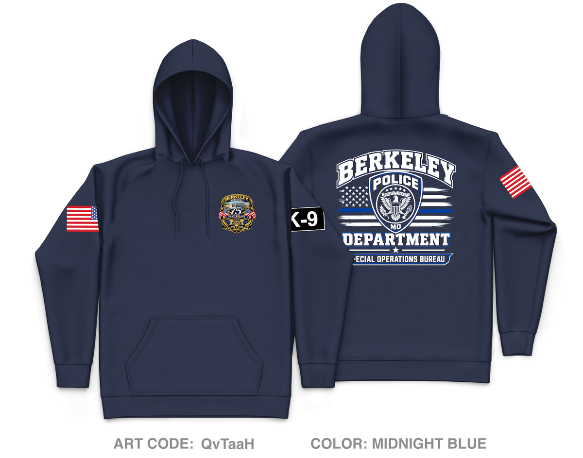 Berkeley Police Department Core Men's Hooded Performance Sweatshirt - QvTaaH