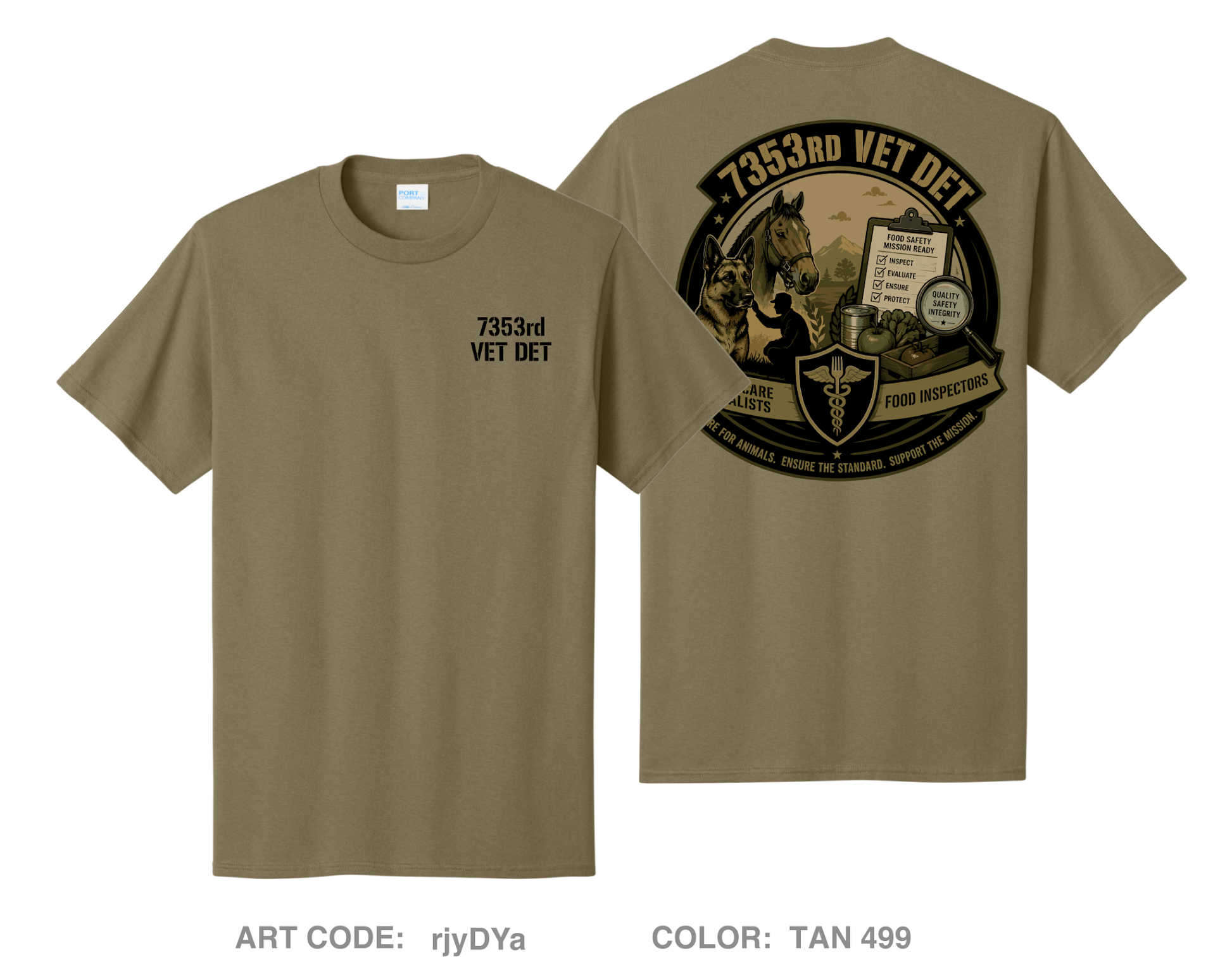 7353rd VET DET Comfort Unisex Cotton SS Tee - rjyDYa