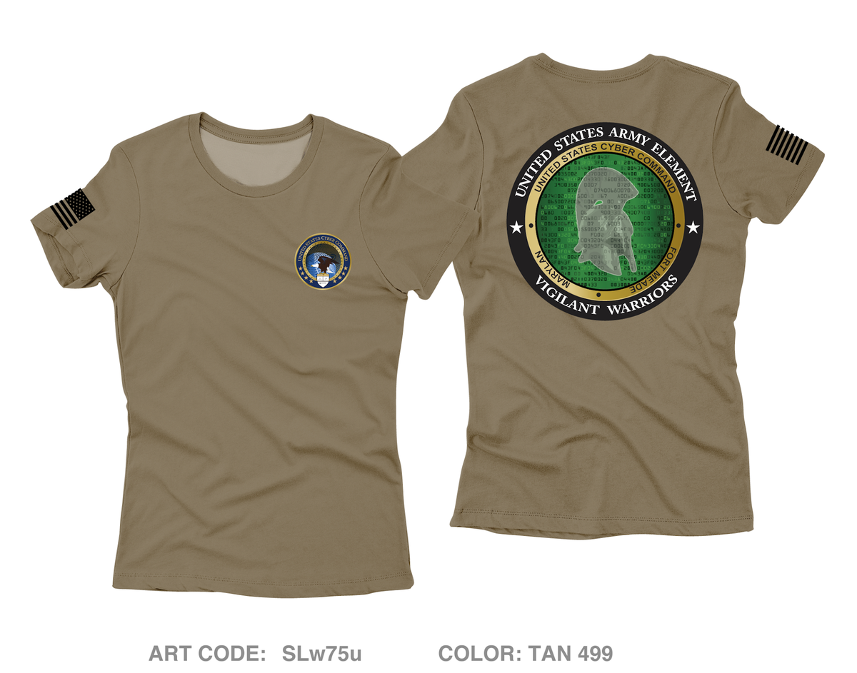 United States Army Element, CYBERCOM Core Women's SS Performance Tee - SLw75u