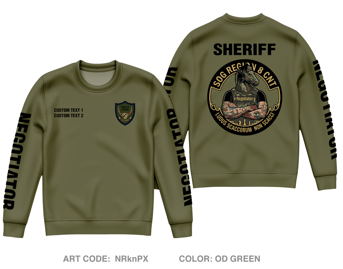 CUSTOM Region 8 HNT Core Men's Crewneck Performance Sweatshirt - NRknPX