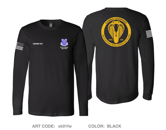 CUSTOM Charlie "Cobras" Company, 305th MI BN, 111th MI BDE Comfort Unisex Cotton LS Tee - xk91fw