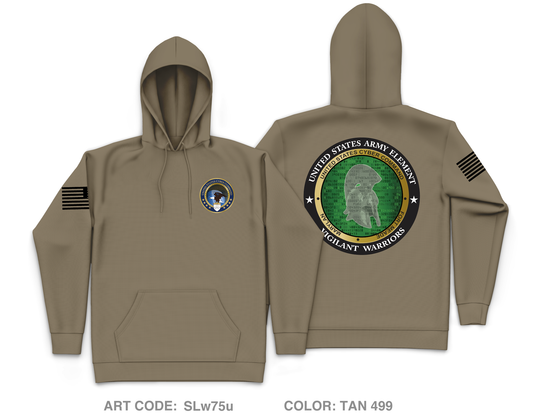 United States Army Element, CYBERCOM Core Men's Hooded Performance Sweatshirt - SLw75u