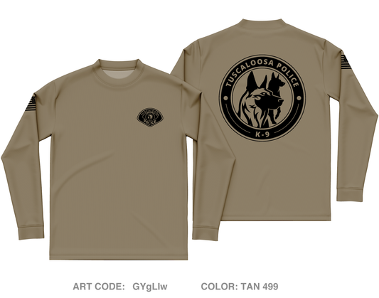 Tuscaloosa Police K-9 unit Core Men's LS Performance Tee - GYgLIw