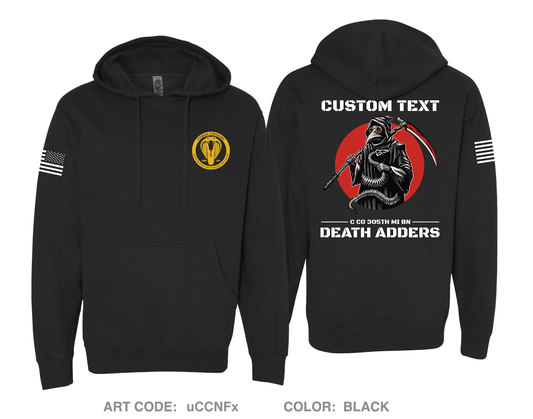 CUSTOM Death Adder Platoon C Co 305th Comfort Unisex Hooded Sweatshirt - uCCNFx