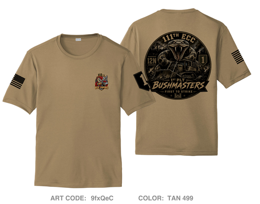 111th ECC 1st Platoon Bushmasters Hi-Tech Performance Unisex SS Tee - 9fxQeC