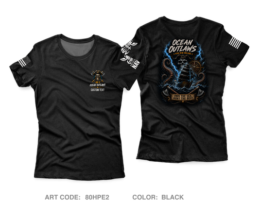 CUSTOM Ocean Outlaws Core Women's SS Performance Tee - 80HPE2