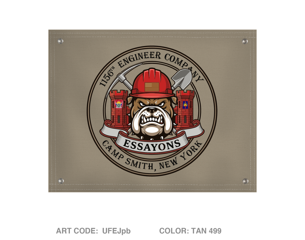 1156th EN CO Banner Flag - UFEJpb