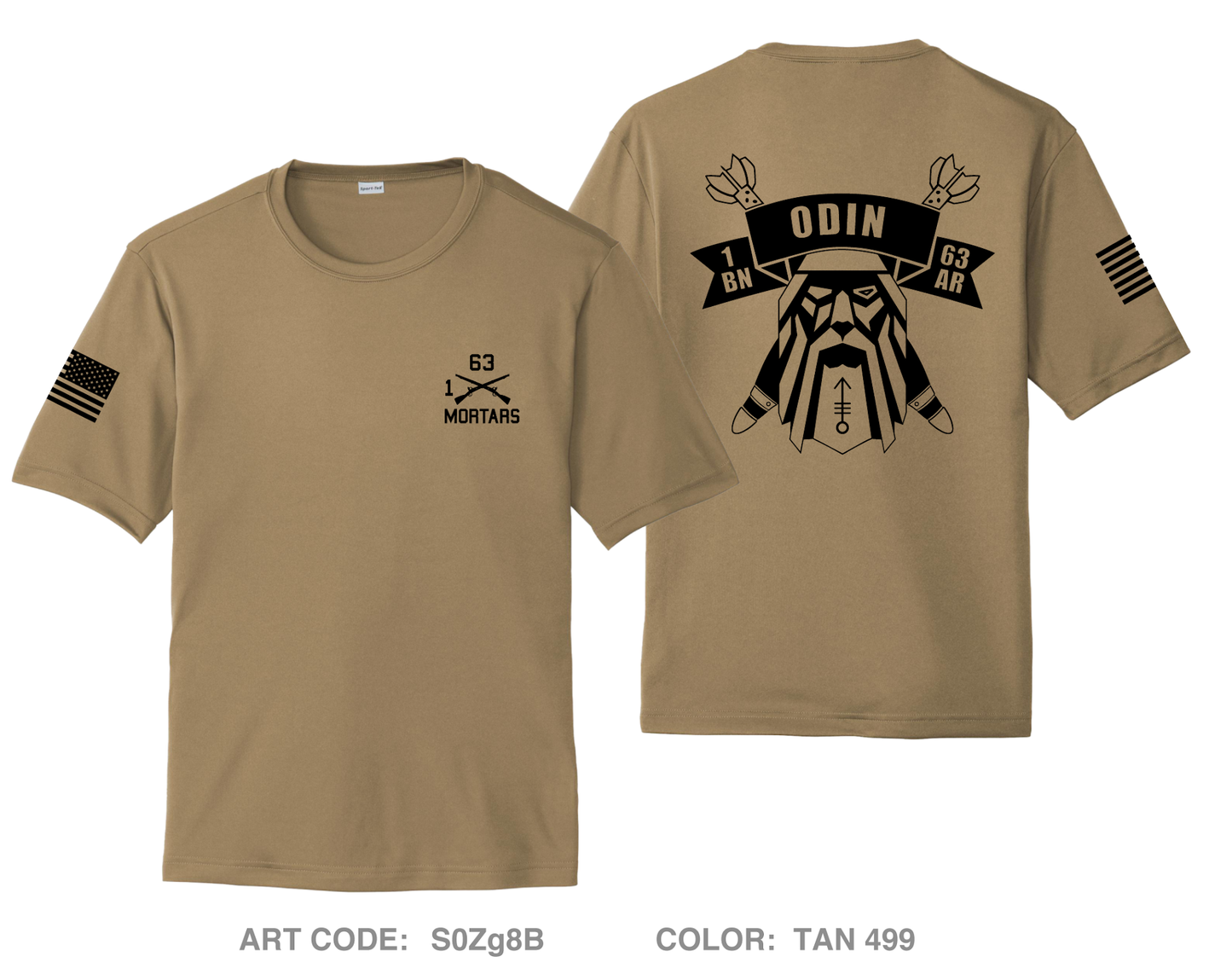 1-63AR Mortars Hi-Tech Performance Unisex SS Tee - S0Zg8B