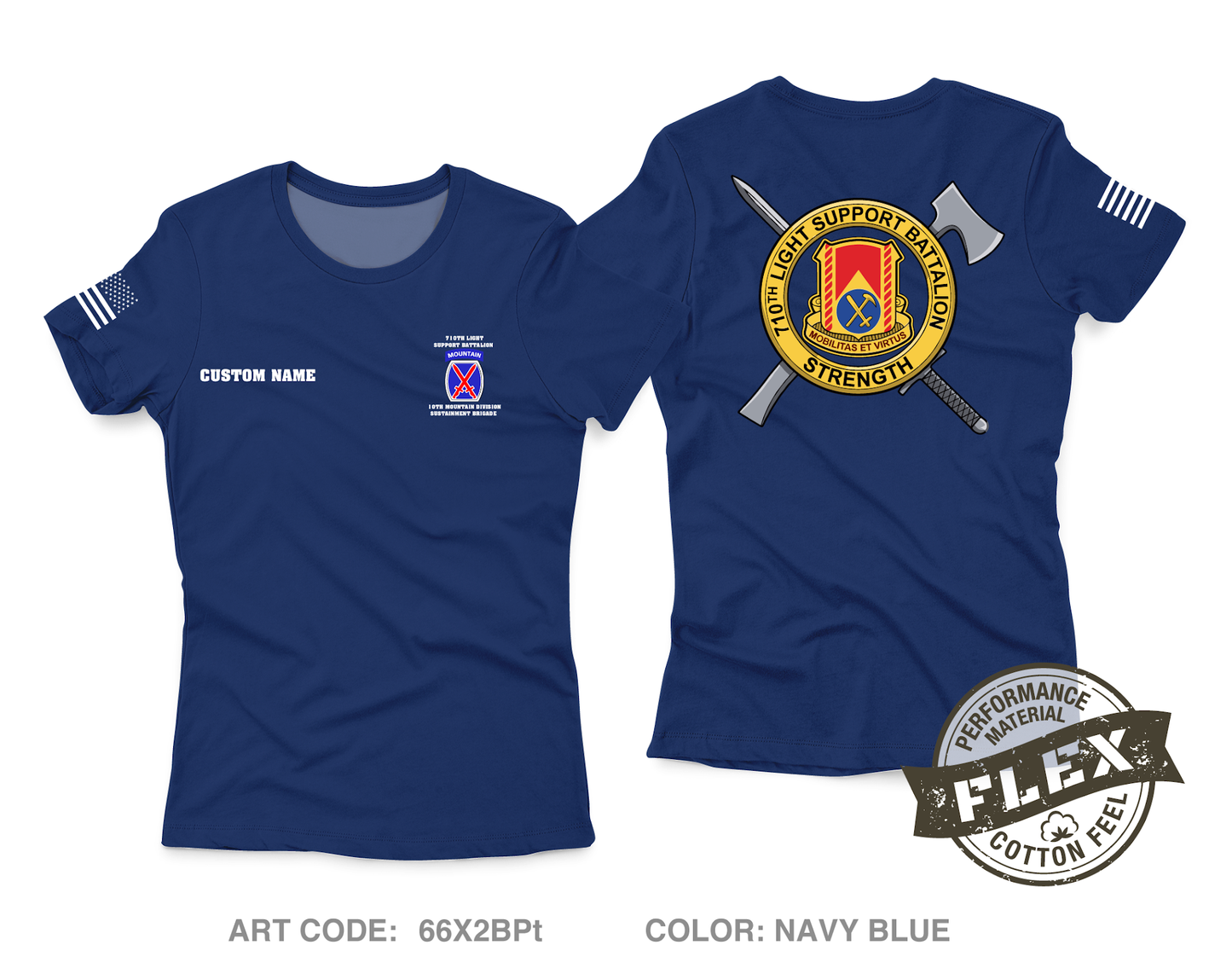 CUSTOM 710 Light Support Battalion Core Men's SS Performance Tee - 66X2BP