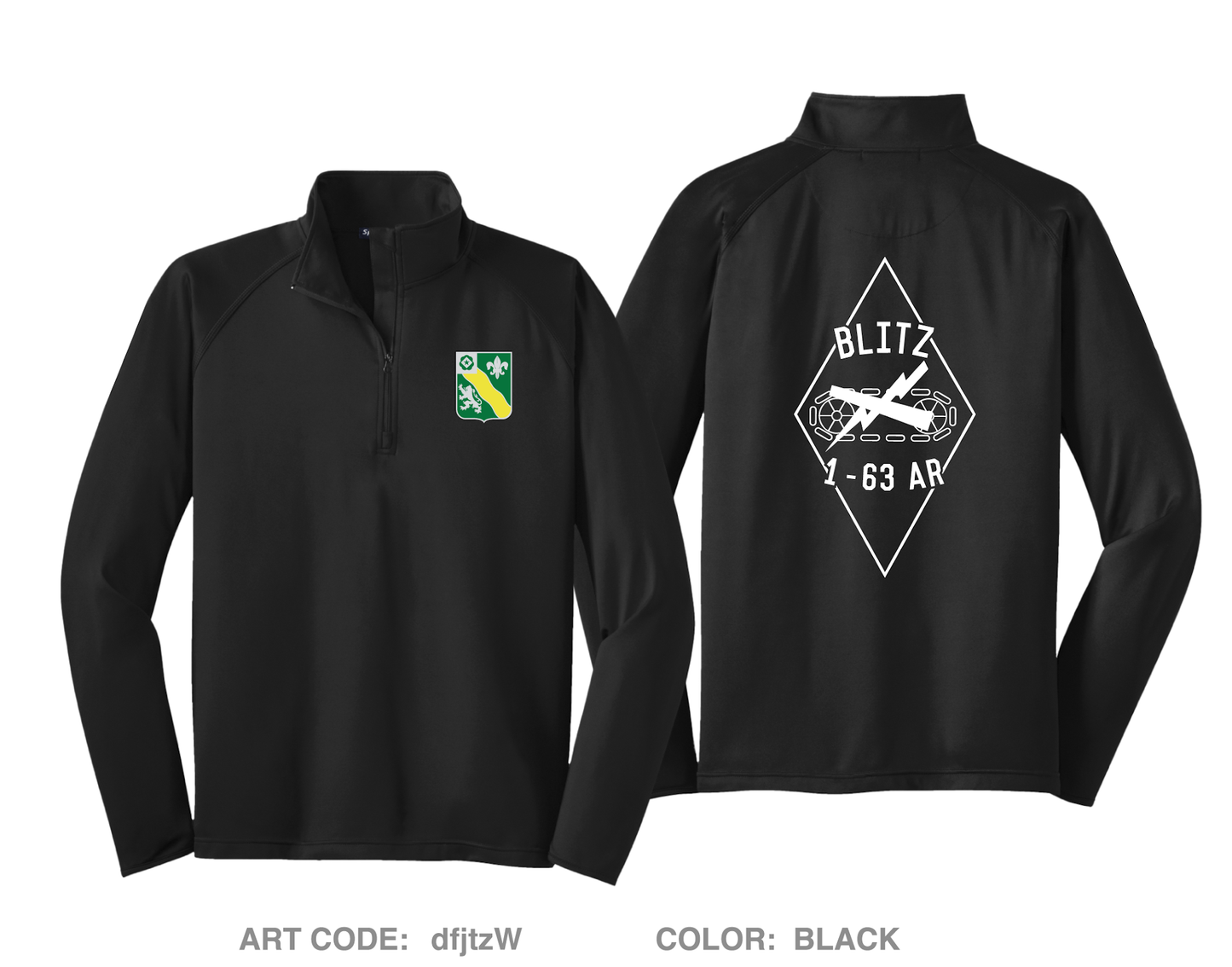 Blitz Company, 1-63 AR Hi-Tech Performance Quarter-Zip Fleece Jacket - dfjtzW