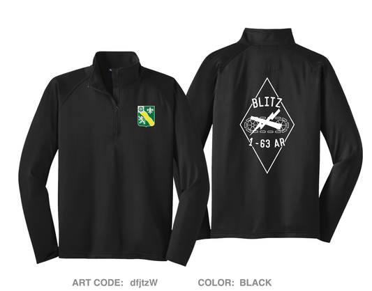 Blitz Company, 1-63 AR Hi-Tech Performance Quarter-Zip Fleece Jacket - dfjtzW