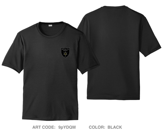 Wetzel County Sheriff Hi-Tech Performance Unisex SS Tee - 9pYDQM