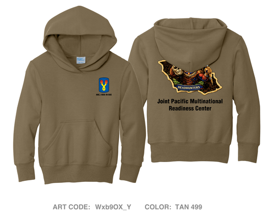 HHC, 196th IN BDE Comfort Youth Cotton Blend Hooded Sweatshirt - Wxb9OX_Y