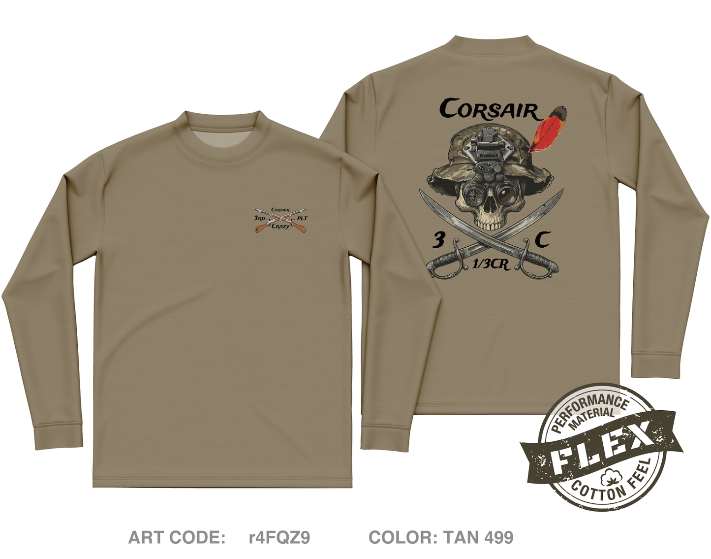 Trench line gear Core Men's LS Flex Performance Tee - r4FQZ9