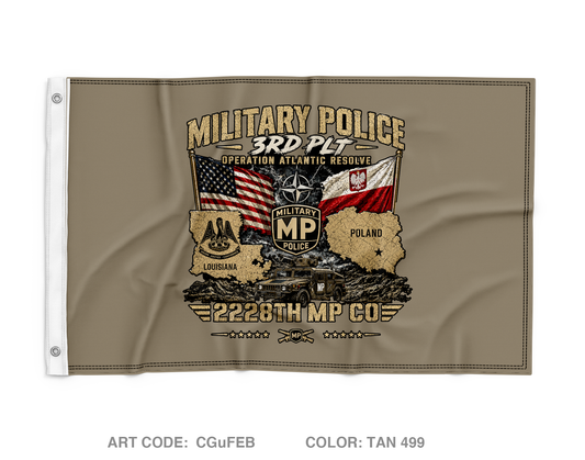 2228th MP CO Store 3 Wall Flag - CGuFEB