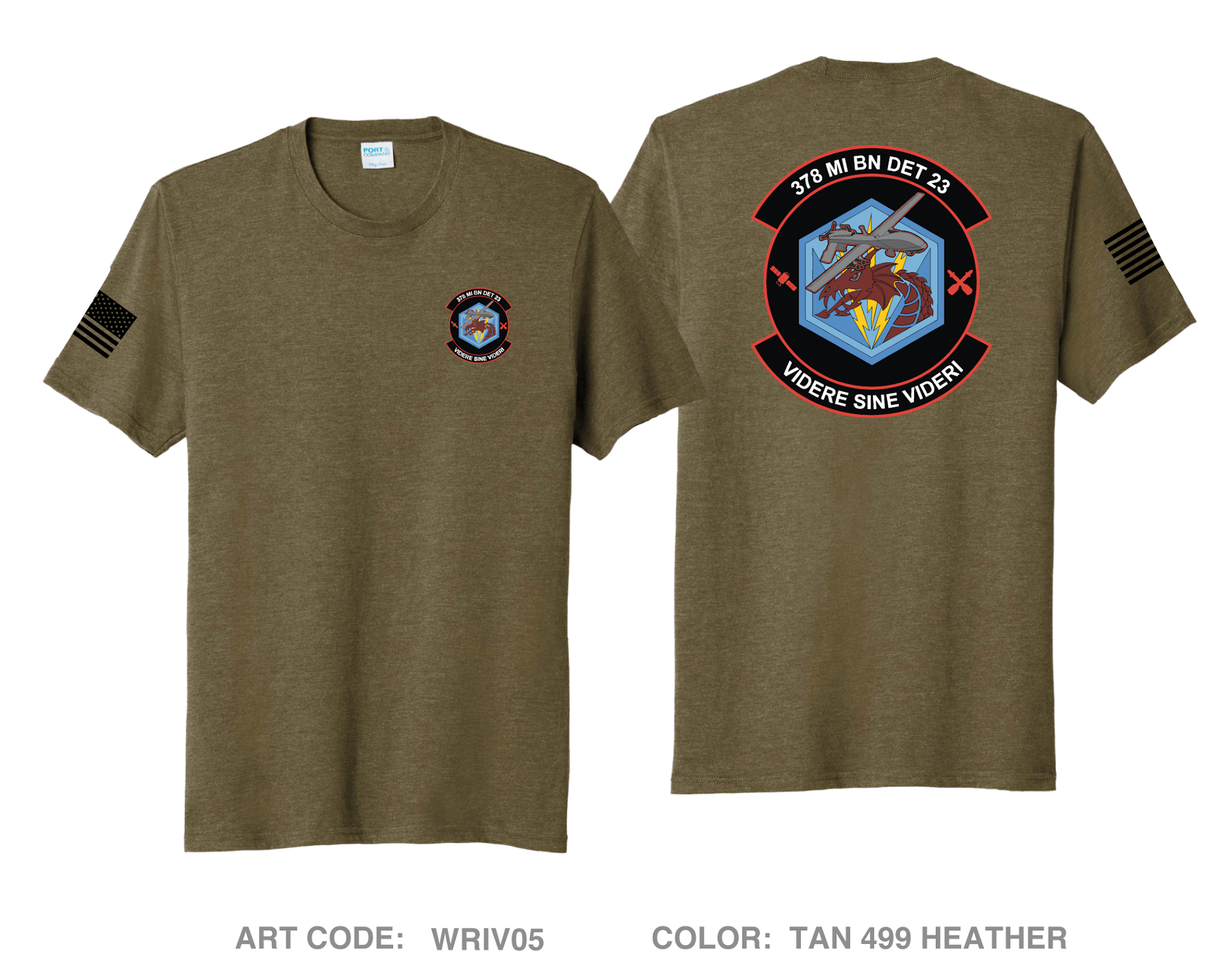 378th MI Comfort Unisex Triblend SS Tee - WRIV05