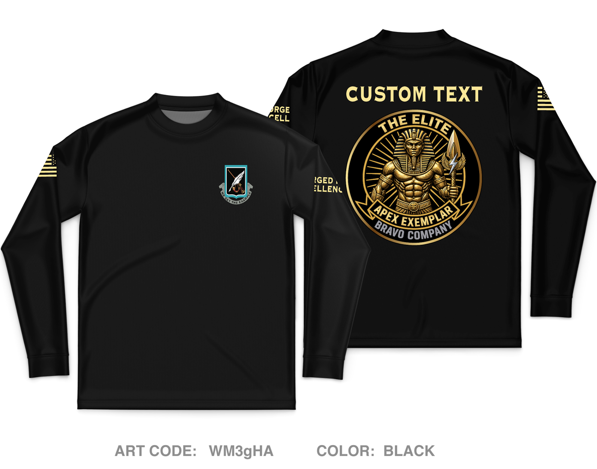 CUSTOM Bravo Company 120th AG Core Men's LS Performance Tee - WM3gHA
