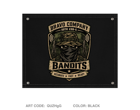 B Co, 50th ESB-E Banner Flag - QUZHgG