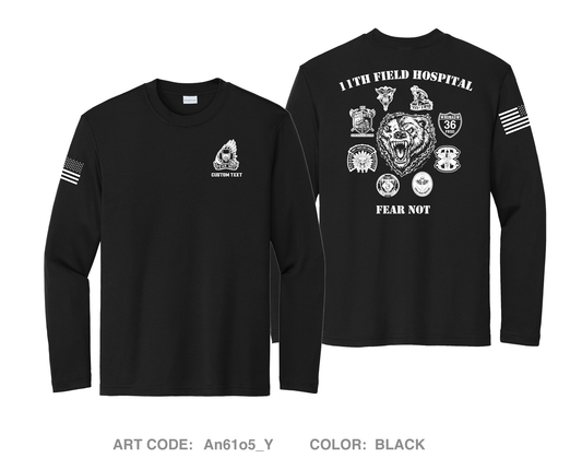 CUSTOM 11th Field Hospital Hi-Tech Performance Unisex Youth LS Tee - An61o5