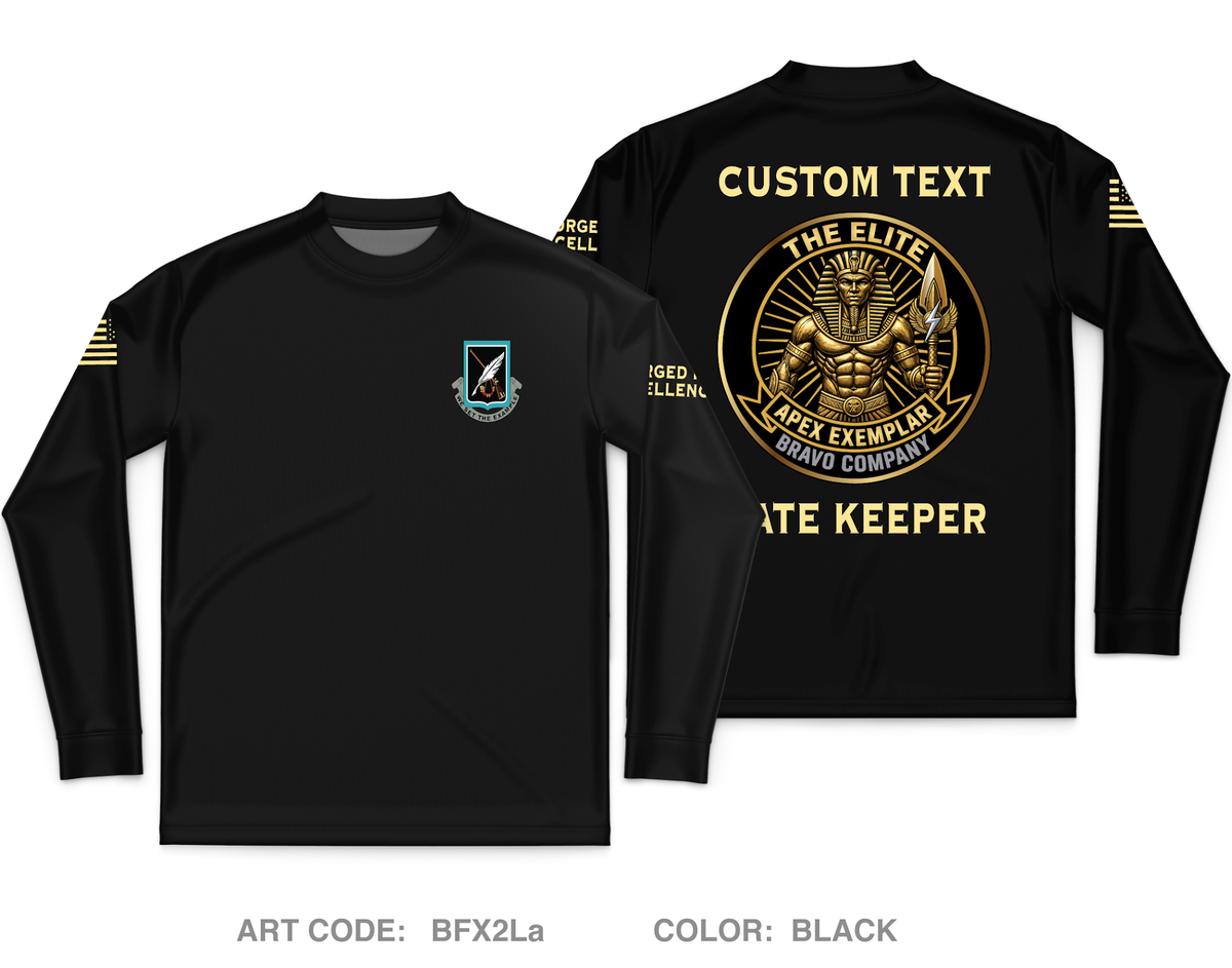 CUSTOM Bravo Company 120th AG Core Men's LS Performance Tee - BFX2La