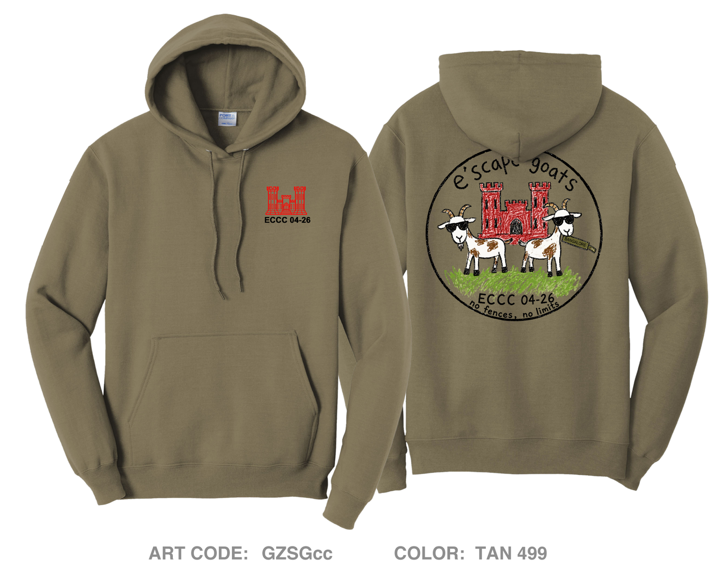 Team Echo Comfort Unisex Hooded Sweatshirt - GZSGcc