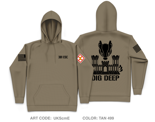 381 ESC Core Men's Hooded Performance Sweatshirt - UKScmE
