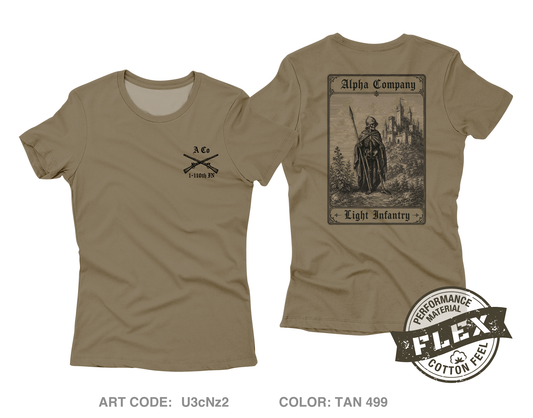 Alpha Company 1-110th Infantry Core Women's SS Flex Performance Tee - U3cNz2