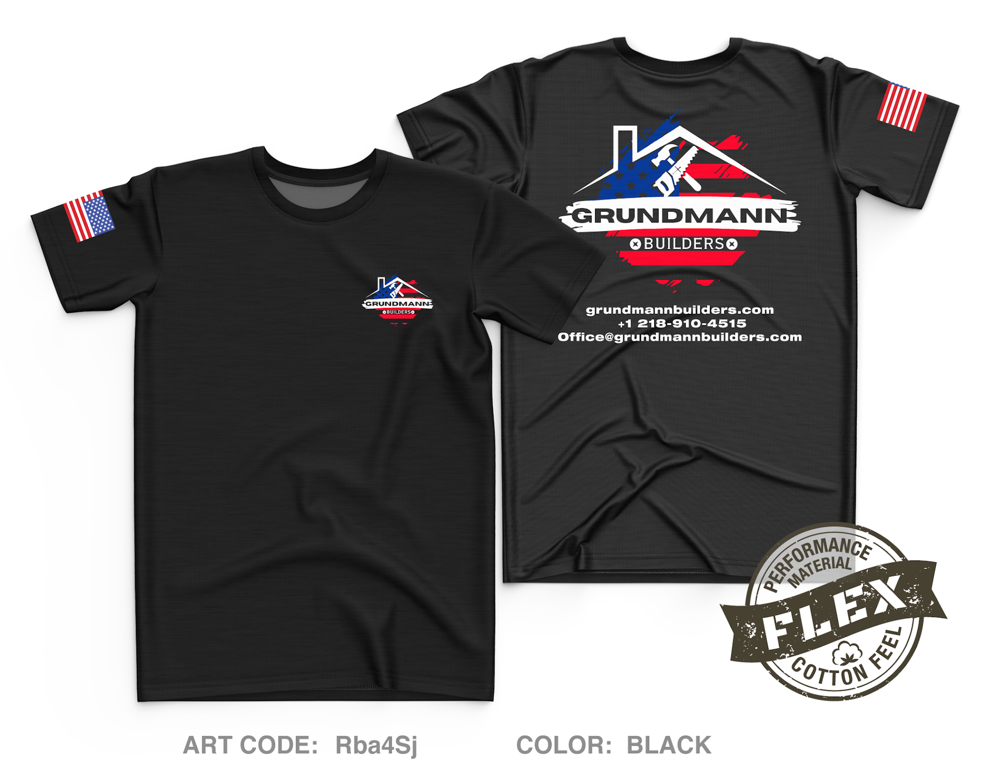 Grundmann Builders Core Men's SS Flex Performance Tee - Rba4Sj
