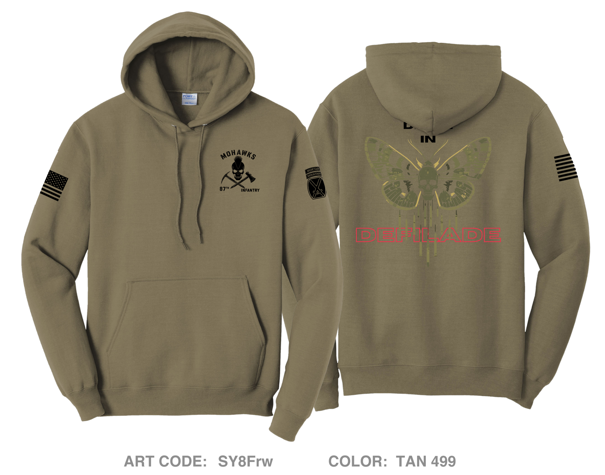 10th Mountian 2-87 BN IN Comfort Unisex Hooded Sweatshirt - SY8Frw
