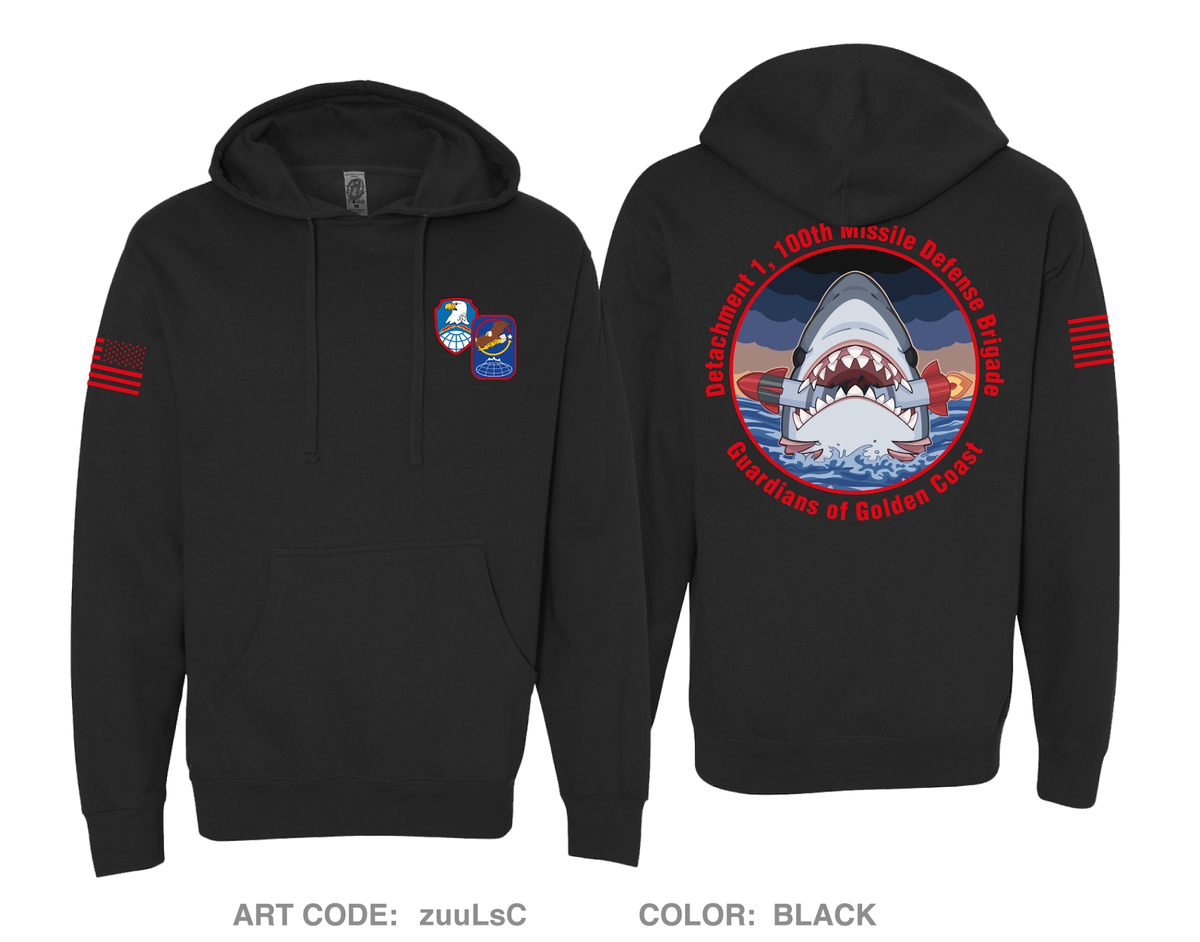 Detachment 1, 100th Missile Defense Brigade Comfort Unisex Hooded Sweatshirt - zuuLsC