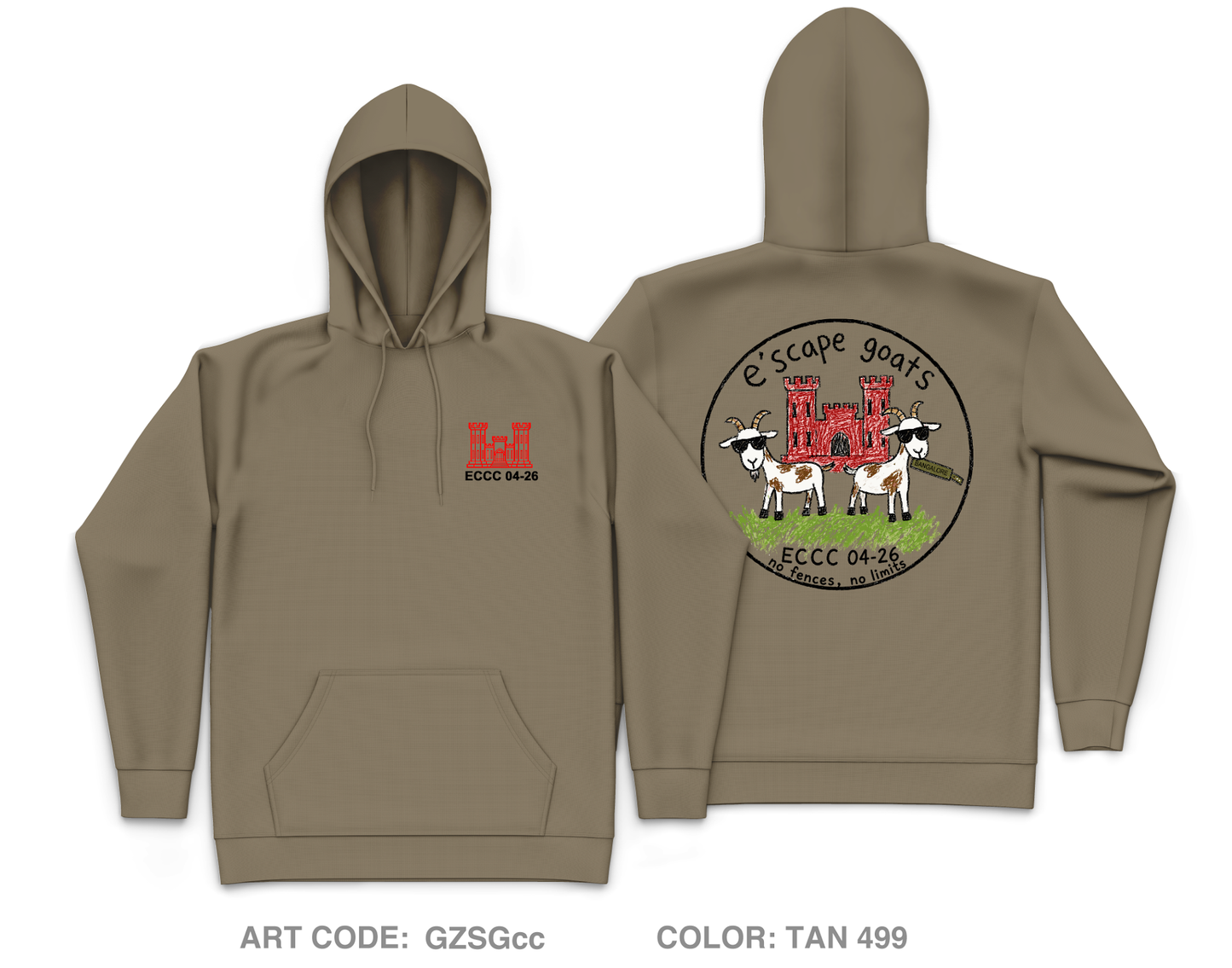 Team Echo Core Men's Hooded Performance Sweatshirt - GZSGcc