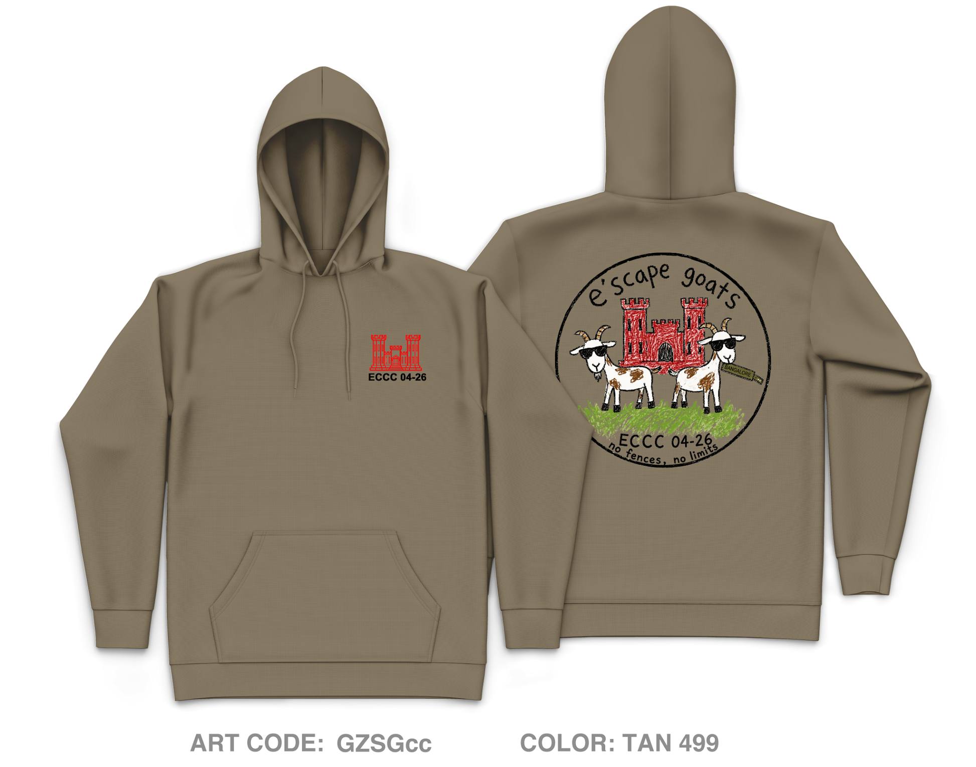 Team Echo Core Men's Hooded Performance Sweatshirt - GZSGcc