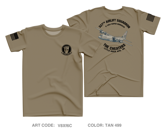 327th Airlift Squadron Core Men's SS Performance Tee - V8Xf6C