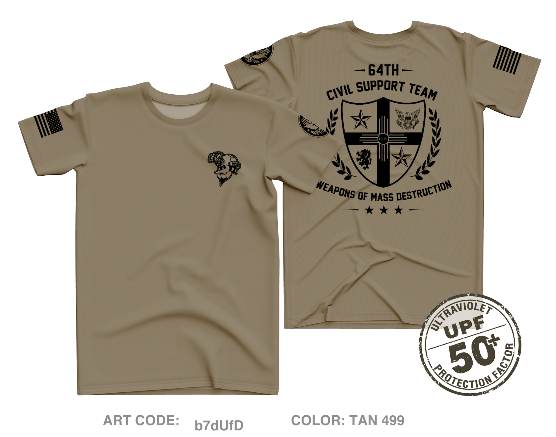 64th Weapons of Mass Destruction - Civil Support Team Fundraising Collection Core Men's UPF 50+ Performance SS Tee - b7dUfD