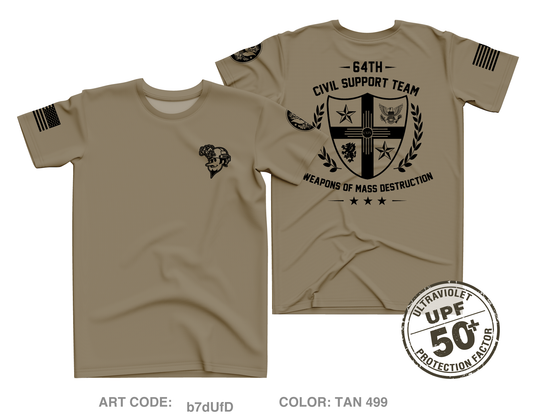 64th Weapons of Mass Destruction - Civil Support Team Fundraising Collection Core Men's UPF 50+ Performance SS Tee - b7dUfD