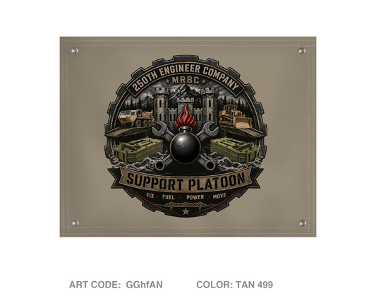 250th EN CO MRBC SUPPORT PLATOON Banner Flag - GGhfAN