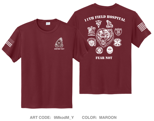 CUSTOM 11th Field Hospital Hi-Tech Performance Unisex Youth SS Tee - 9MkodM